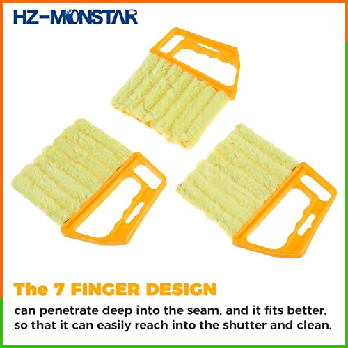 Image of 3Pcs Blind Cleaner Duster Tool, 7-Finger Dusting Tool for Window Venetian, Washable Mini Brush, Air Conditioner Handheld Mini Duster Brush for Wood Blinds Dust Dirt