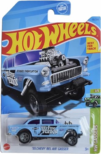 Hot Wheels 55 Chevy Bel Air Gasser a escala 1:64 miniatura 1