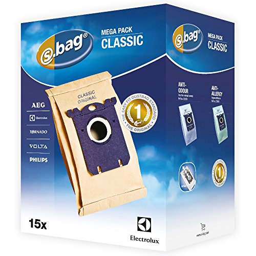 Electrolux E200M Accessoires Aspirateur S-Bag Classic 15 Sacs Méga Pack