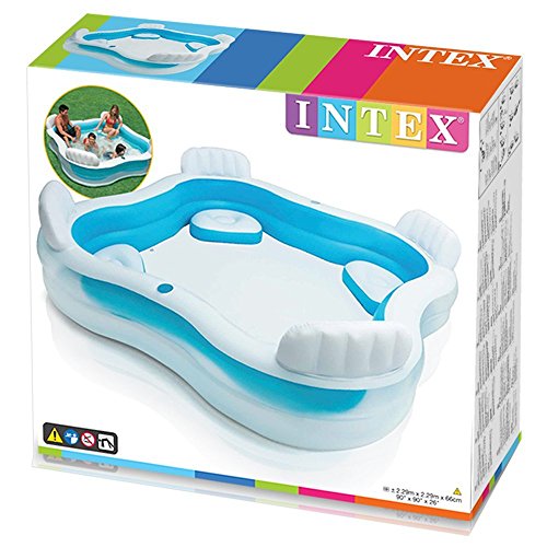 Intex Kinderpool Swim-Center Family Lounge Pool, Mehrfarbig, 229 x 229 x 66 cm – Bild 5