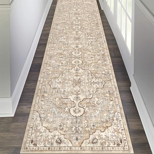 Pauwer Boho Hallway Runner Rug 2x8 Washable Entryway Area Rugs Non Slip Farmhouse Vintage Floor Mat Carpet Runner for Hallways Laundry Room Kitchen Bathroom Bedroom