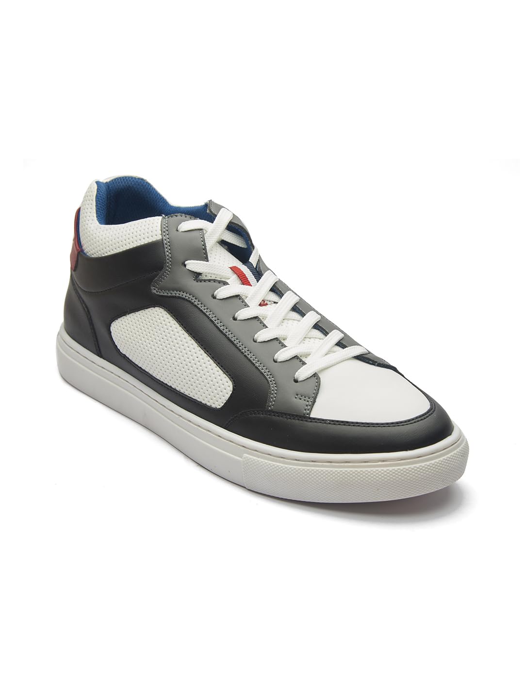 Michael Angelo Stylish Ankle Length Synthetic Leather White & Black Fashion Sneakers Breathable Comfort Walking Shoes for Men (B0CN2Y84R9) Amazon Price History, Amazon Price Tracker