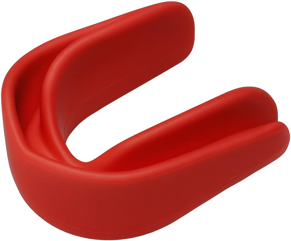 Amber Fight Gear Professional Boil & Bite Mouth Guard – Custom Fit Mouthpiece for Boxing, MMA, BJJ & Football – BPA-Free Breathable Sports Protection for Youth & Adults – Red - Pack of 1