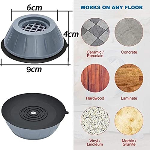 Image of Tanlax Anti Vibration Rubber Pad for Washing Machine, Refrigerator Floor Support Pads in Home, Kitchen, Bathroom - Set of 4