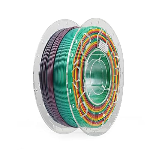 Creality PLA Filament 1.75mm Rainbow, 3D Printer Filament 1kg (2.2lbs) Spool, High Toughness & Warp-Free, Dimensional Precision ±0.03mm, Printing Filament for All FDM 3D Printers