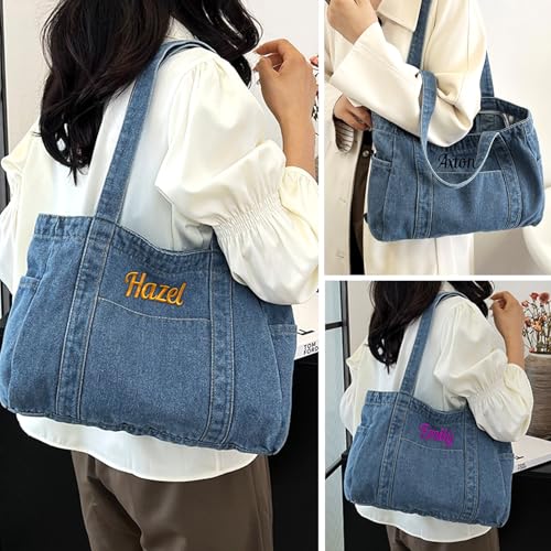 Bolso Tote Denim personalizado con bordado miniatura 6