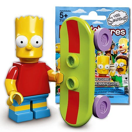 SiLEGOj ~jtBMA UEVv\Y V[Y1 o[gEVv\bLEGO Minifigures The Simpsons Series1 Bart Simpson y71005-2z