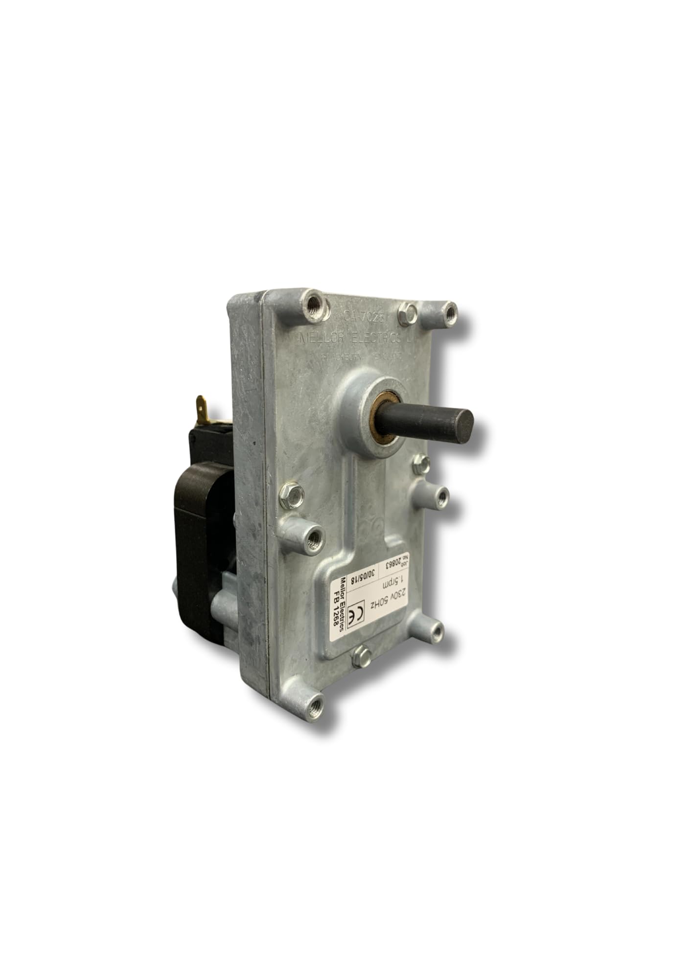 MOTOR REDUCTOR MELLOR FB1187 SERIE T3 EJE DE 2 RPM 9.5 mm ESTUFA DE