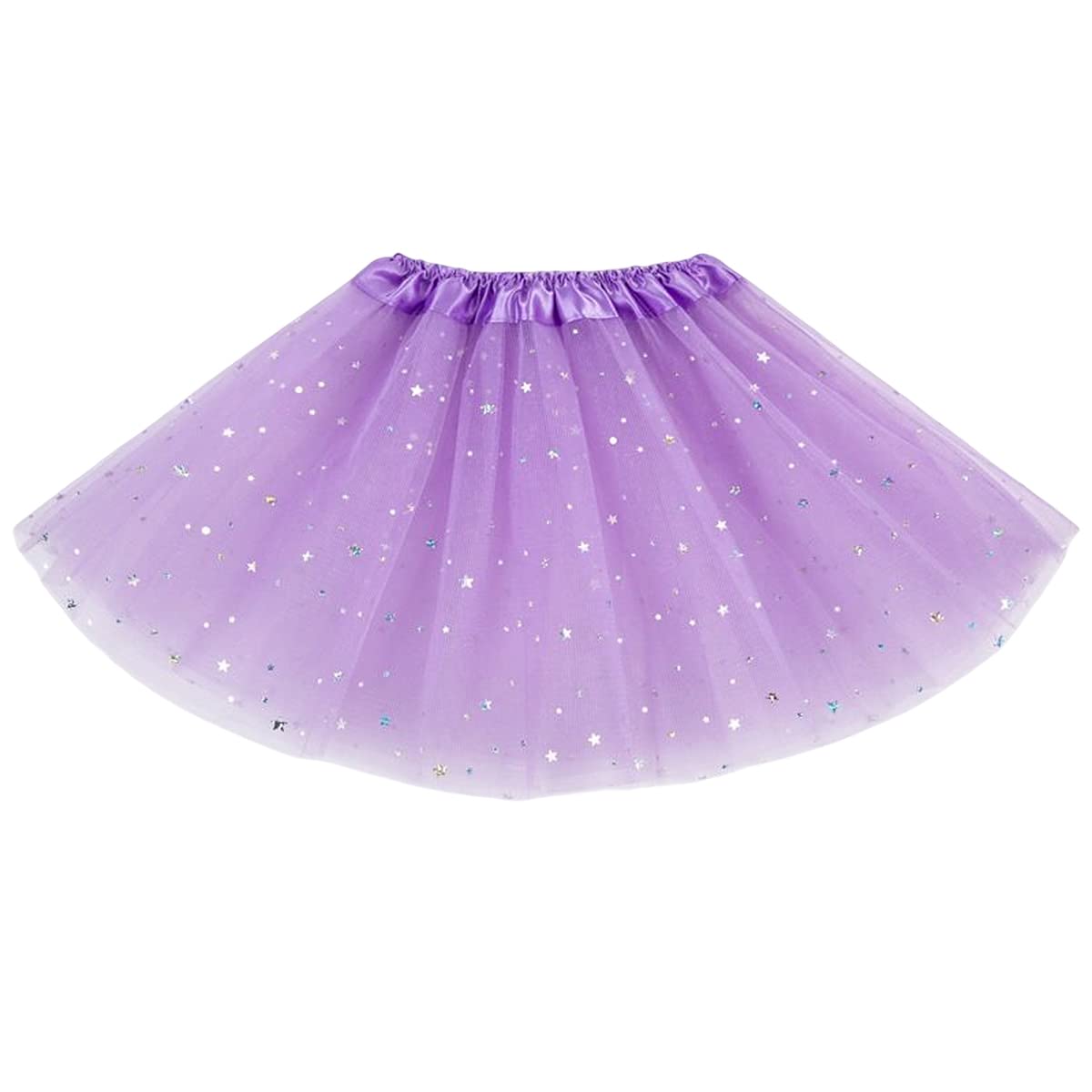 Girls Purple Tutu Skirts Sparkle Sequin Princess Dresses 3 Layers Ballet Dance Skorts Costume for Girls 2-8T Role-Playing Birthday Princess Party