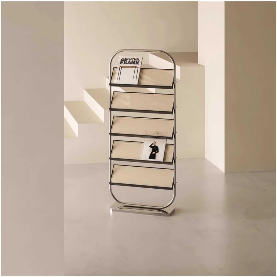 Magazine Rack, Multi-Layer Magazine Rack, Floor Display Rack for Books and Newspapers Brochure Display Stand(Black)