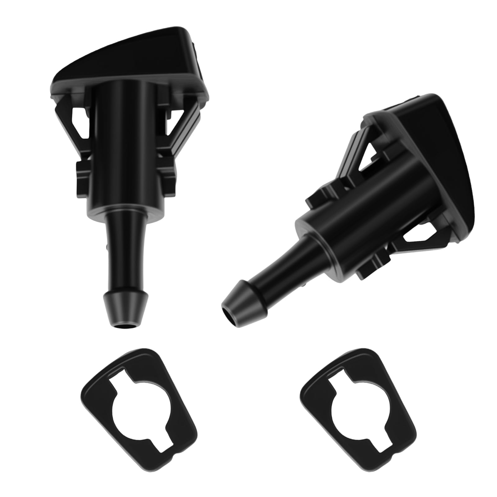 2-Pack Windshield Washer Jet Nozzles - Cold Weather Design, Easy Tool-Free Install - Fits 2009-2017 Ram Trucks and Similar SUVs - Replacement for #4805742AB, 5116079AA