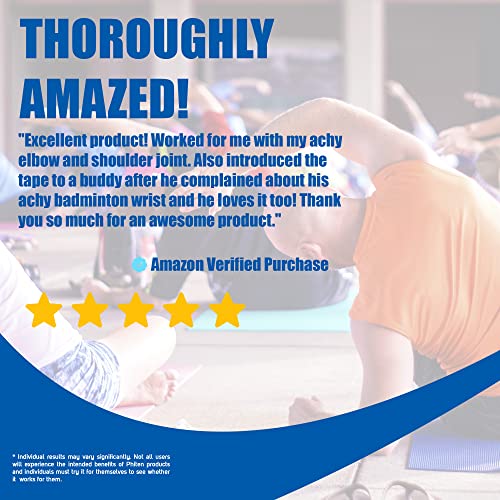 Phiten X30 Titanium Power Tape Precut - Water-Resistant Kinesiology Tape For Muscle, Knee, Elbow, Shoulder, And Joint Support - Professional Sports Therapeutic Athletic Kinesio Tape - 15 Strips #TOP4