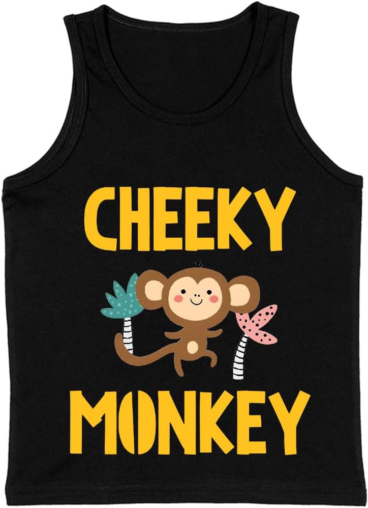 Cheeky Monkey Kids' Jersey Tank - Baby Birth Gift - Monkey Themed Stuff