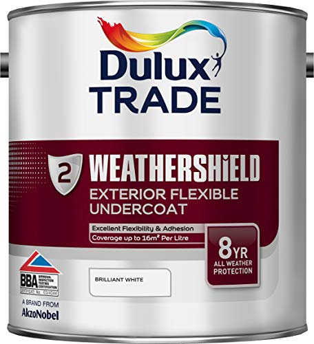 Price comparison product image Dulux Trade Weathershield Undercoat Brilliant White 2.5 Litres