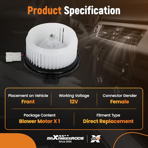 Image of maXpeedingrods HVAC Heater Blower Motor Assembly GHR161B10 BM10039C Compatible with Mazda 6 2014-2017 /2019-2021, CX-5 2014-2021 Replaces PM4108 GHR161140B