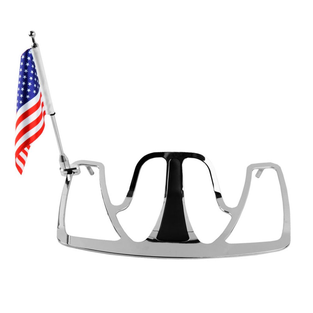 MagiDeal Amerikanisch USA-Flagge mit Halter Halterung auf Gepäckträger Montieren Pole für Passend für - XL883 1200
