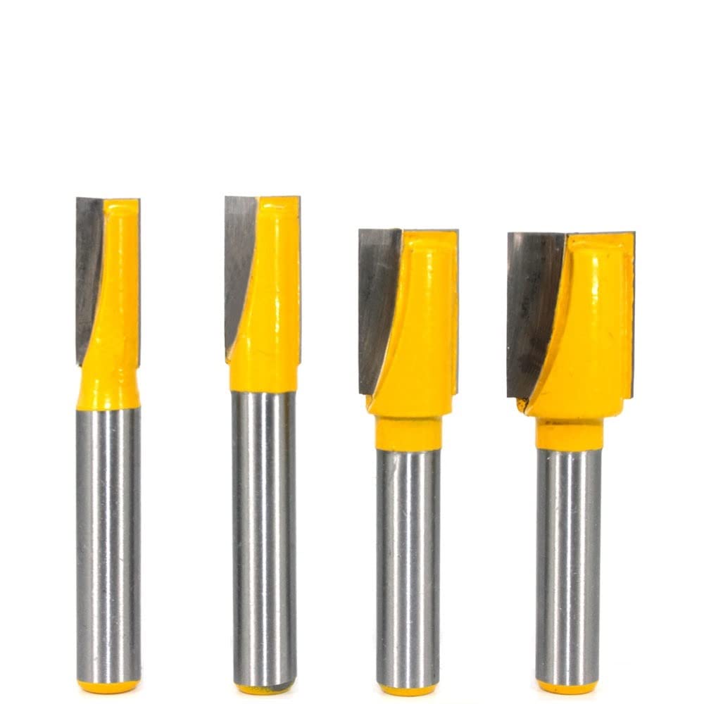1/4 sztuk 8mm Shank Carpenter frez prosty frez do drewna zestaw bitów do przycinania maszyna do przycinania średnica cięcia(4PCS)
