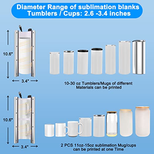 Gymolo Upgraded 30Oz Tumbler Mug Heat Press Machine With 4 Memory Models Blue For 10Oz-30Oz Sublimation Blanks Skinny Tumblers Diy Presser Mug Coffee Cup Straight Blanks Glass Cans #TOP3