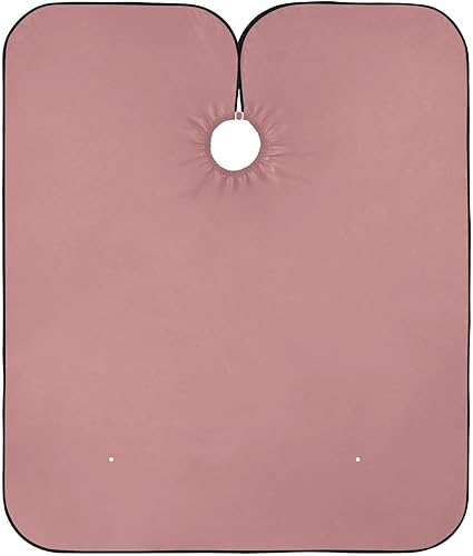 Vista 17 de Yellow Barber Cloth Cape Beauty Salon Capes Waterproof, Salon Styling Capes 64.9 In x 55.1 In Rosado Perla