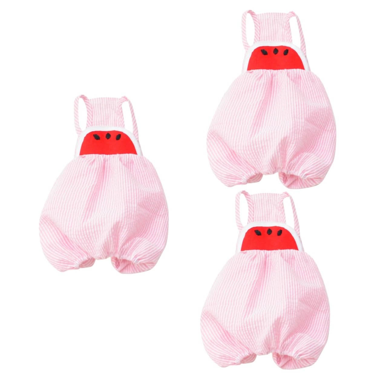 Robe en tissu pour animal de compagnie avec costume pastèque 3 pièces
