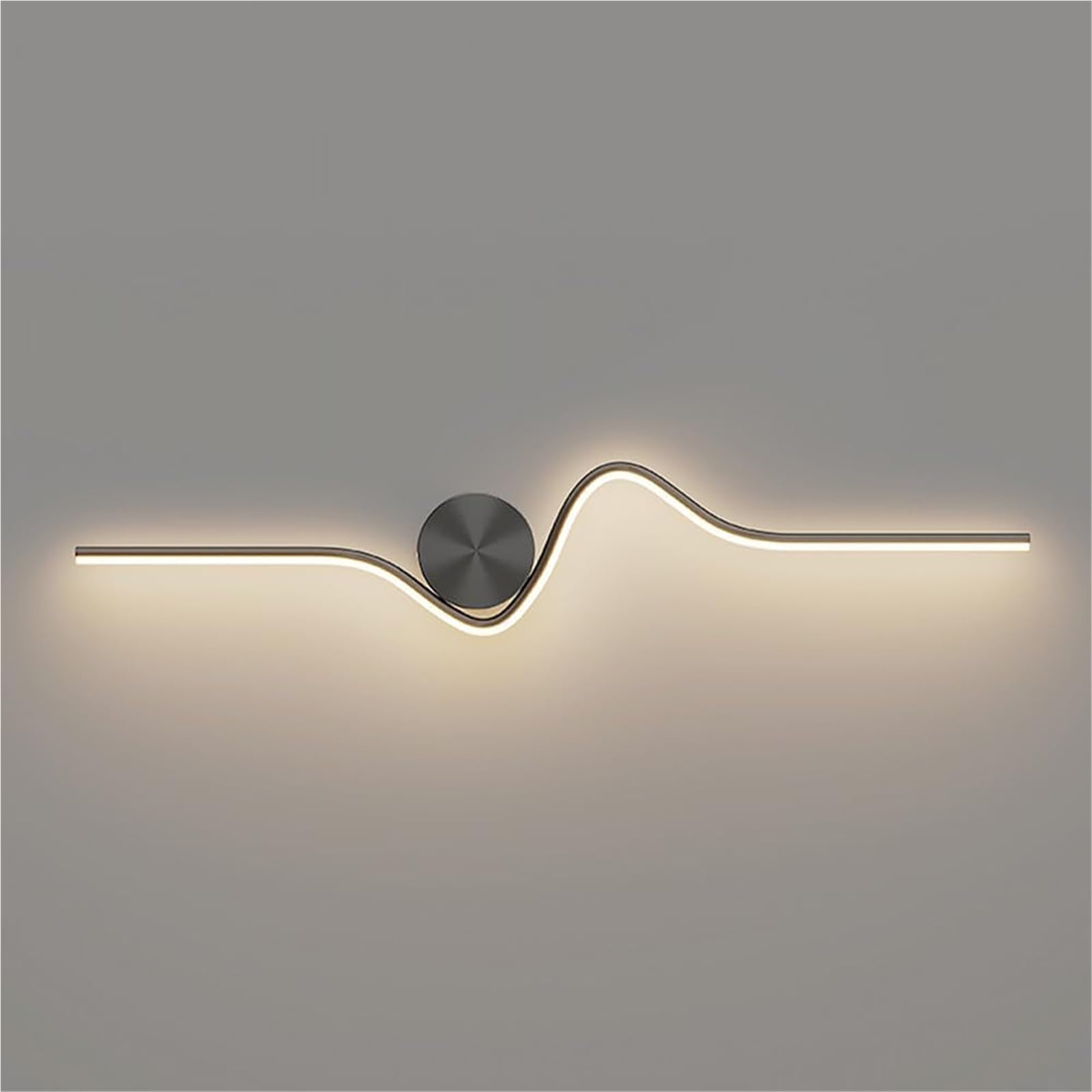 HPTHLY Linear Wall Lamp With Brass And Copper Long Strip Light, Led Sconce 3 Color Modes, Bedside Living Room Decorative Sconces, Contemporary Indoor Lighti