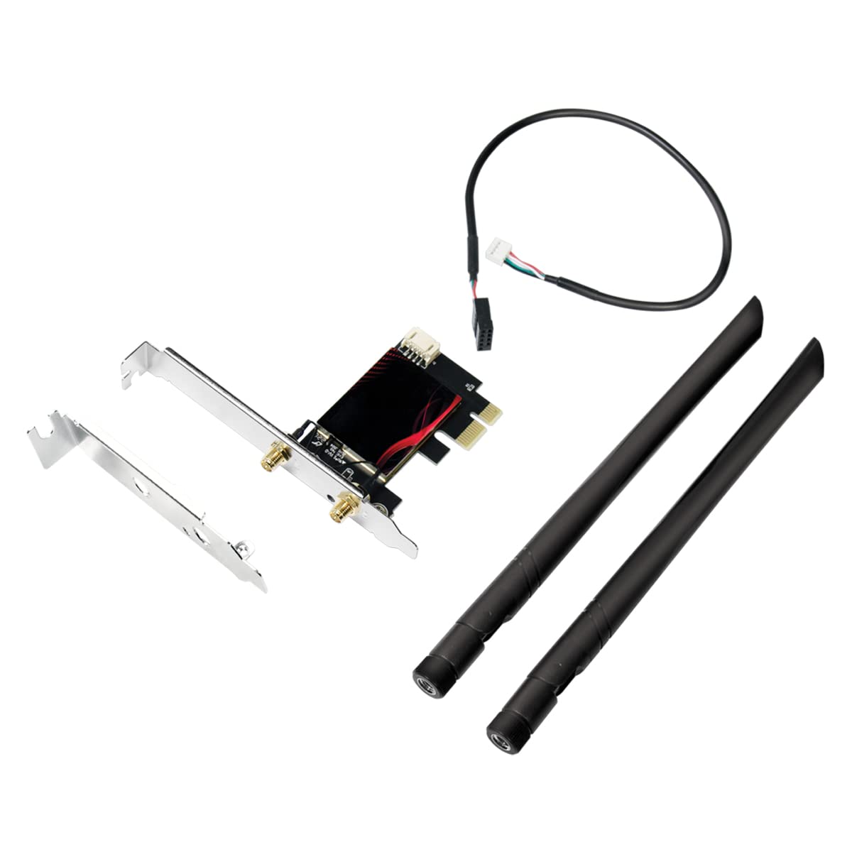 LogiLink WL0248 Carte PCI Express dernière génération avec Wi-FI (5 GHz/6 GHz/2,4 GHz) et Bluetooth (Version 5.2)