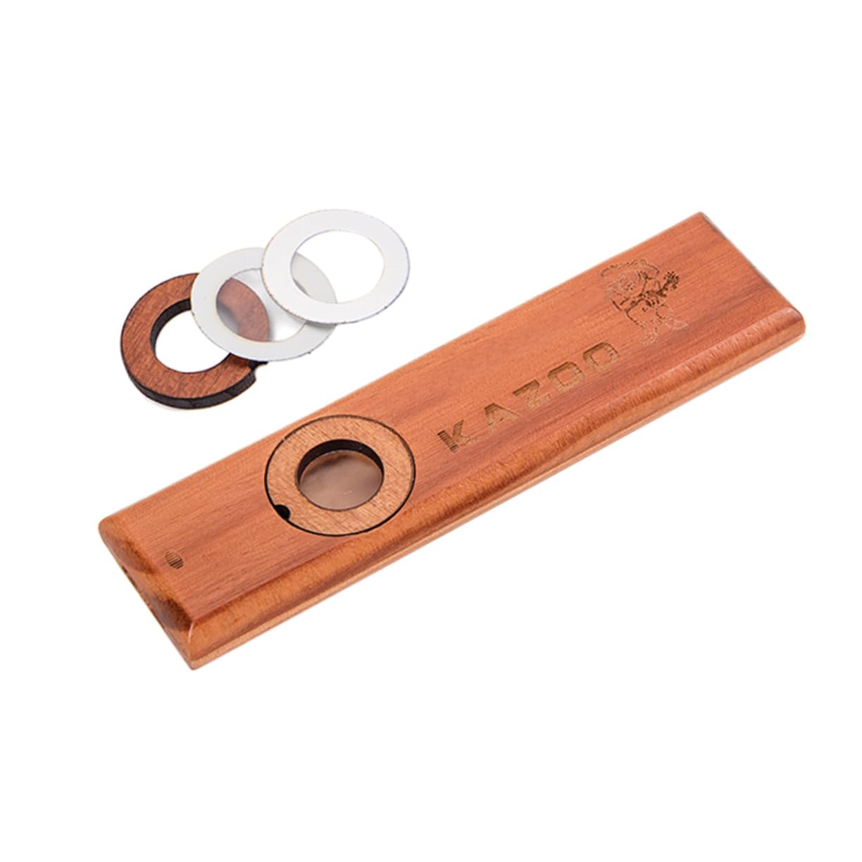 ibasenice 3pièces Kazoo Bois Musical Éducatif Pour Flûte Bois Légère Pour Débutants Avec Membranes De Remplacement Jouet Éveil Préscolaire