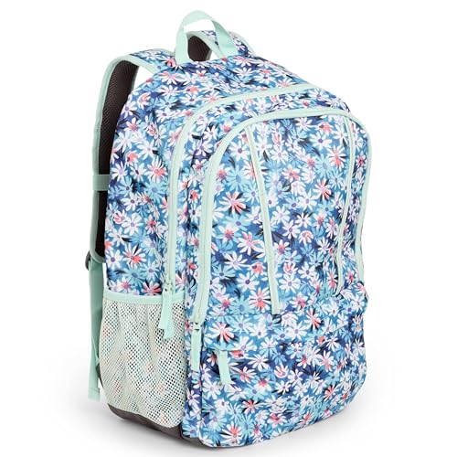 Lands' End Unisex Kids Large ClassMate Lightweight Durable Elementary School Backpack, Peacock