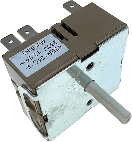 45ER104C1P Single Energy Regulator StoveCooktopRangeHot PlateOven Infinite Switch Compatible With Hotpoint, Electro-lux