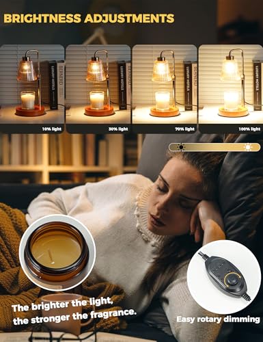 Candle Warmer Lamp with Timer Dimmable, Birthday Gifts for Women Mom, House Warming Gifts New Home Decor, Wax Melt Warmer for Jar Candles