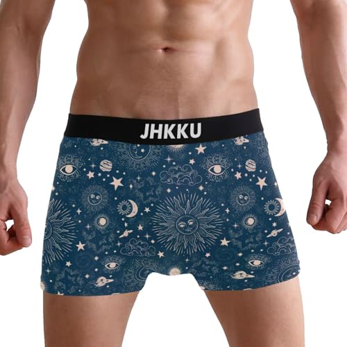 Men's Boxer Briefs Sun Moon Cosmos Astrology Boxer Shorts Soft Comfort Trunk Underwear for Men No Fly2