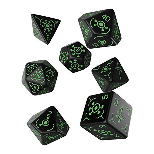 Q WORKSHOP Ingress Enlightened 7 Polyhedral Pieces RPG Ornamented Dice Set Q WORKSHOP Ingress Enlightened 7 Polyhedral Pieces RPG Ornamented Dice Set