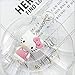 WDam Cartoon niedlich Hello Kitty Puppe Katze Schlüsselanhänger Frauen Mädchen Charm Taschen Schlüsselanhänger Zubehör Anhänger Auto Schlüsselring 8 cm, Hallo Kitty Schlüsselbund