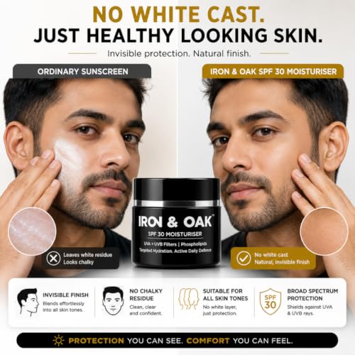 Image of Iron & Oak SPF 30 Moisturiser | Face Cream for Man | 50 g