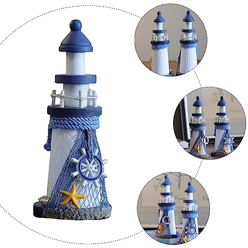 Veemoon 1Pc Marine Faro in Legno Decorazioni a