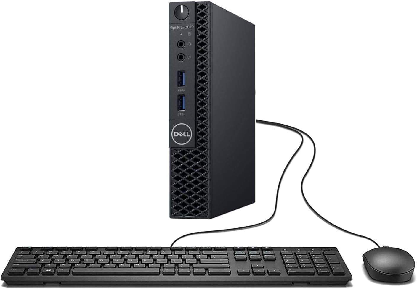 Dell Optiplex 3070 Mini Desktop Computer, Intel Pentium Gold G5500T, 16GB RAM, 512GB SSD, WLAN, Bluetooth, US QWERTY Tastatur, Windows 11 Pro (Generalüberholt)