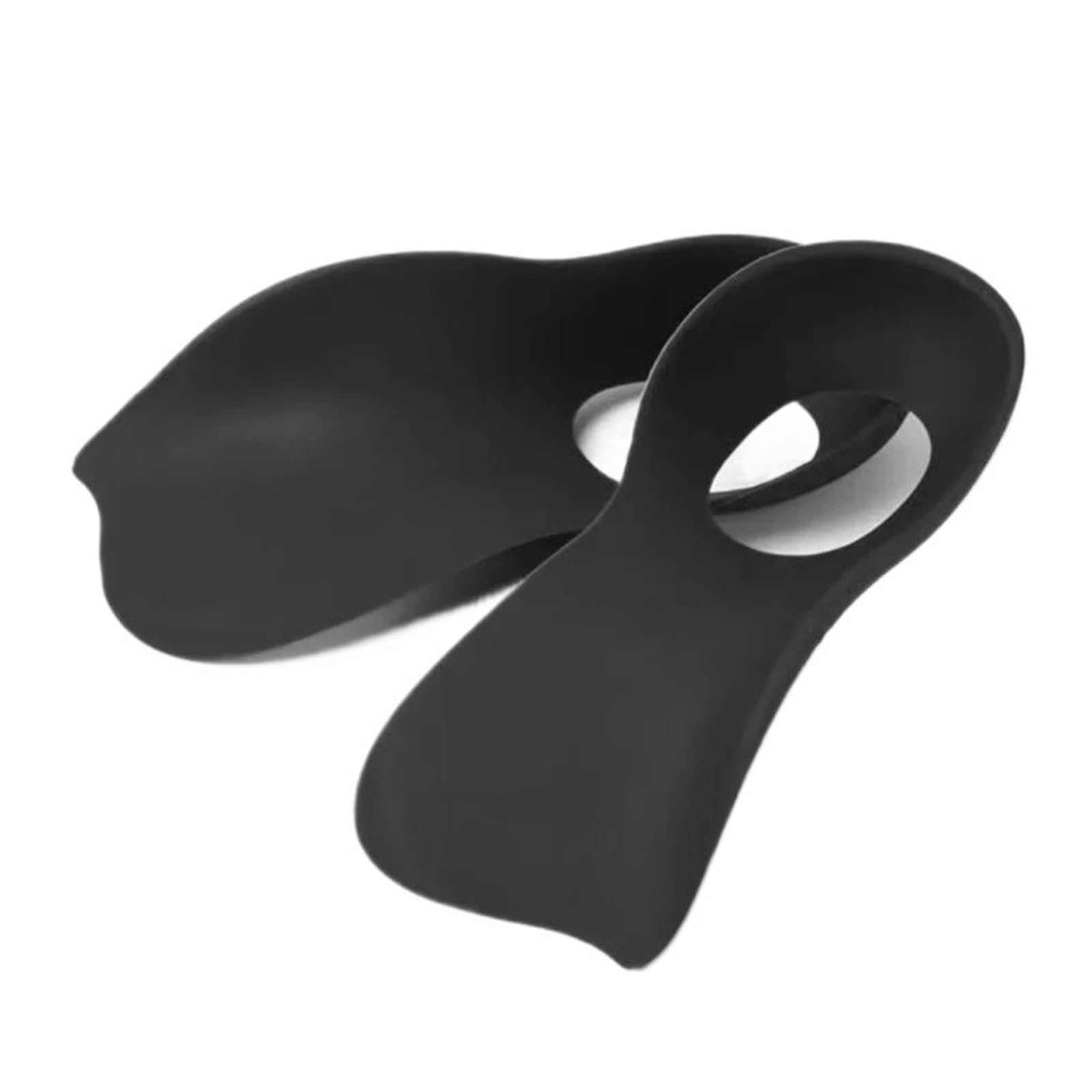 Plantillas ortopédicas para pies planos, piernas en forma de O y fascitis plantar, plantillas unisex para soporte de arco (negro, 5 pares)