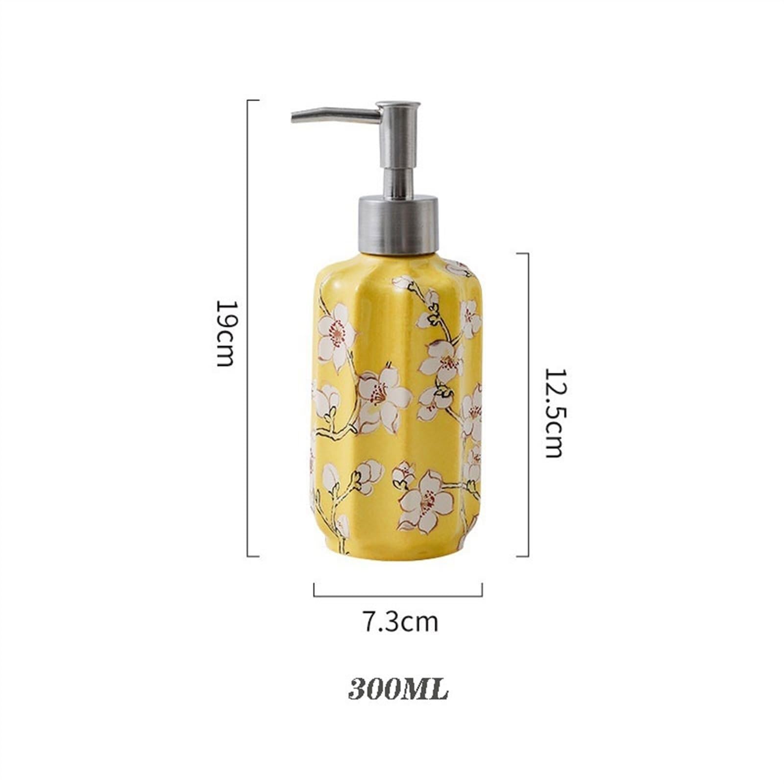 Dozownik mydła Łazienka Vintage Łazienka Butelka na żel pod prysznic 300 ml Ceramiczna butelka na balsam do łazienki Wielofunkcyjna dzielona butelka Ręczny dozownik z pom