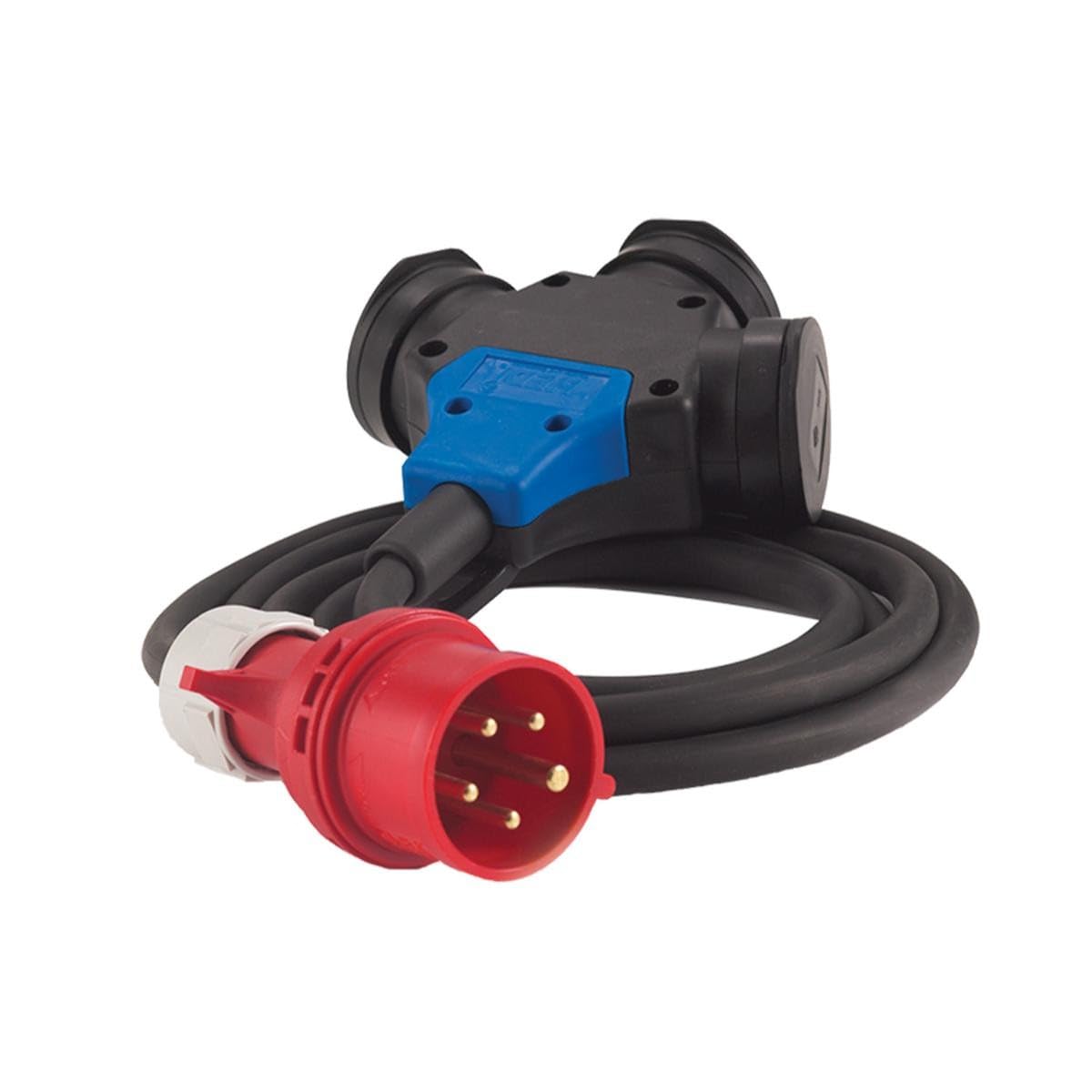 HEDI AK16HK Adapterkabel Drehstrom auf Schuko für Außenbereich 16A 2,5m 5x2,5mm²