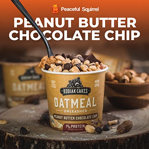 Peaceful Squirrel Variety, Kodiak Cakes Power Cups, 12 Pack, Variety Of 6 Flavors, Whole Grain, Non-Gmo, Antioxidants, High Protein, 12 Cups, 2.12 Ounce #TOP2