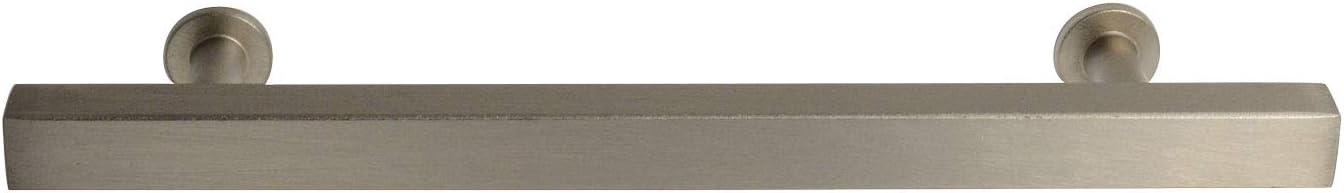 CKP Brand #1550 Newport Collection 5-1/16 in. (128mm) Square Bar Pull, Brushed Nickel - 10 Pack