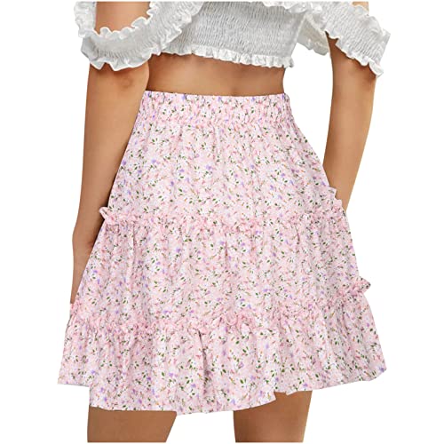 Womens Ruched Peplum High Cut Plain High Low Midi Skort Skorts for Women Chiffon Skort 2025 Y2K