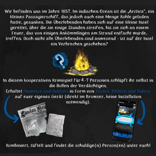 Stadtkrimis Exit Escape Stadtführung Morty's Mysteries Der Tod des Schiffbrüchigen | Krimidinner für 4-7 Personen | Handillustriert | Detektivspiel Escape Room Partyspiel | ab 16