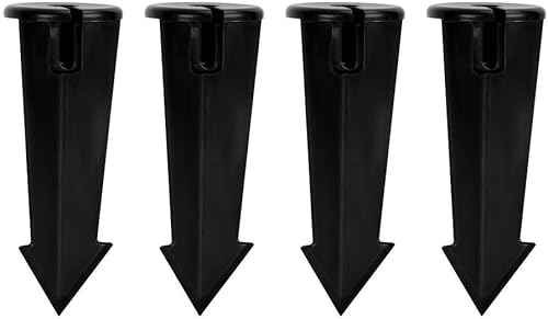 Miniatura 5 de GKOLED Estaca de ranura universal, poste de tierra grande compuesto de rosca NPS de 12, pico con ranura para montaje de luz de paisaje y seguridad