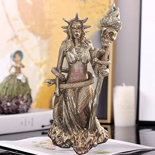 Olivine Greek Goddess White Sorceress Figurine Hekate Necromancy Deity Pagan Statue A