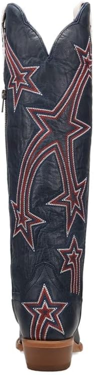 Dan Post Western Boots Womens America 250 Leather Snip Toe Blue DP7166