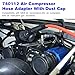 740112 Air Compressor Hose Adapter With Dust Cap Replacement A/R/B Air Compressor Hose Coupling A/RB Universal On Board Systems GaugeAir Chuck Air Tank Secure Air Tool Connections Adapter- NPT Std