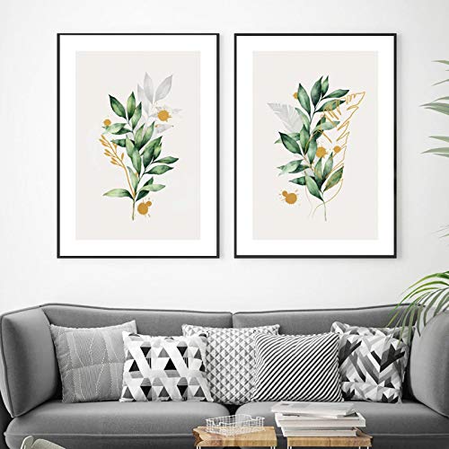 Affiche de plantes scandinave pour un salon moderne et lumineux