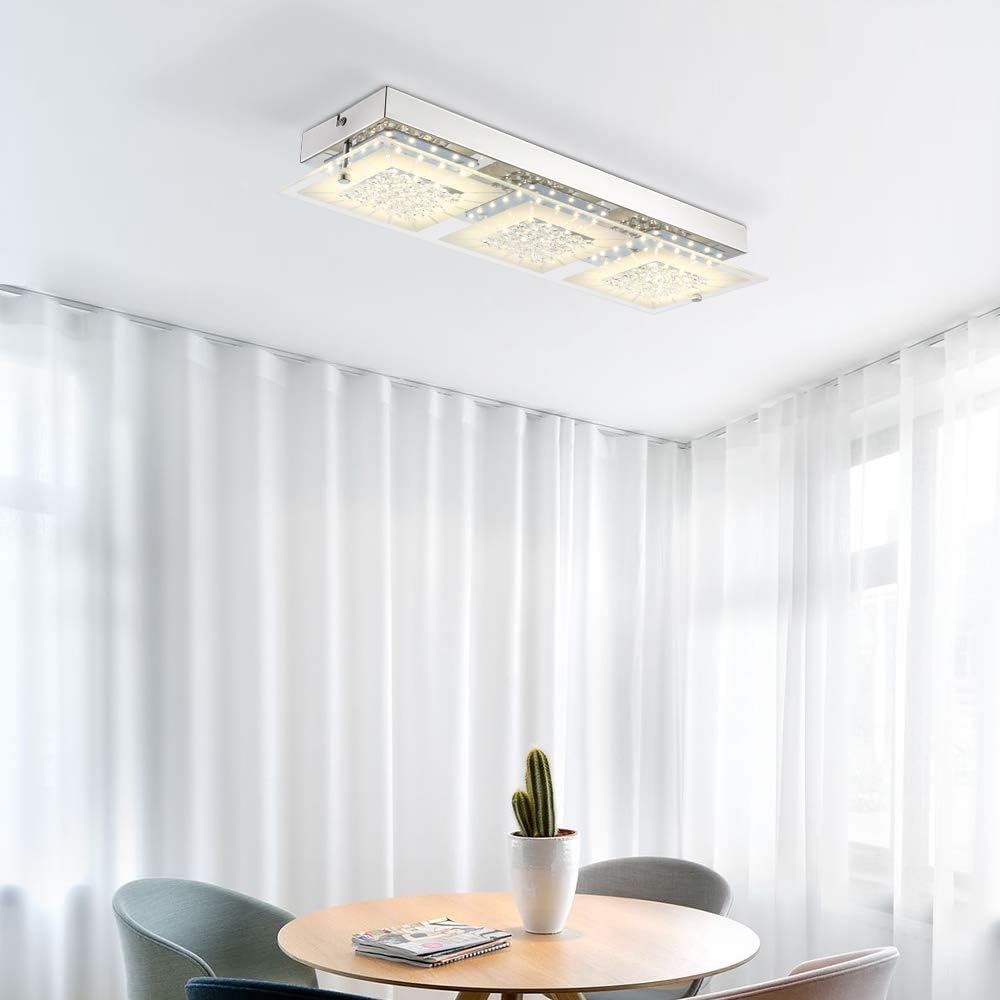 70% Off Everything LED Flush Mount Light Fixture with 3-Light,Minimalist Glass Ceiling Lamp Dimmable Morden 18 Inch Crystal Chandelier 1980LM 4000K Daylight White Ceiling Wall Light for Kitchen Island, Porch,Bedroom Flash Deals - 40% OFF LED Flush Mount Light Fixture with 3-Light,Minimalist Glass Ceiling Lamp Dimmable Morden 18 Inch Crystal Chandelier 1980LM 4000K Daylight White Ceiling Wall Light for Kitchen Island, Porch,Bedroom