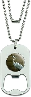 GRAPHICS & MORE Great Blue Heron Military Dog Tag Bottle Opener Pendant
